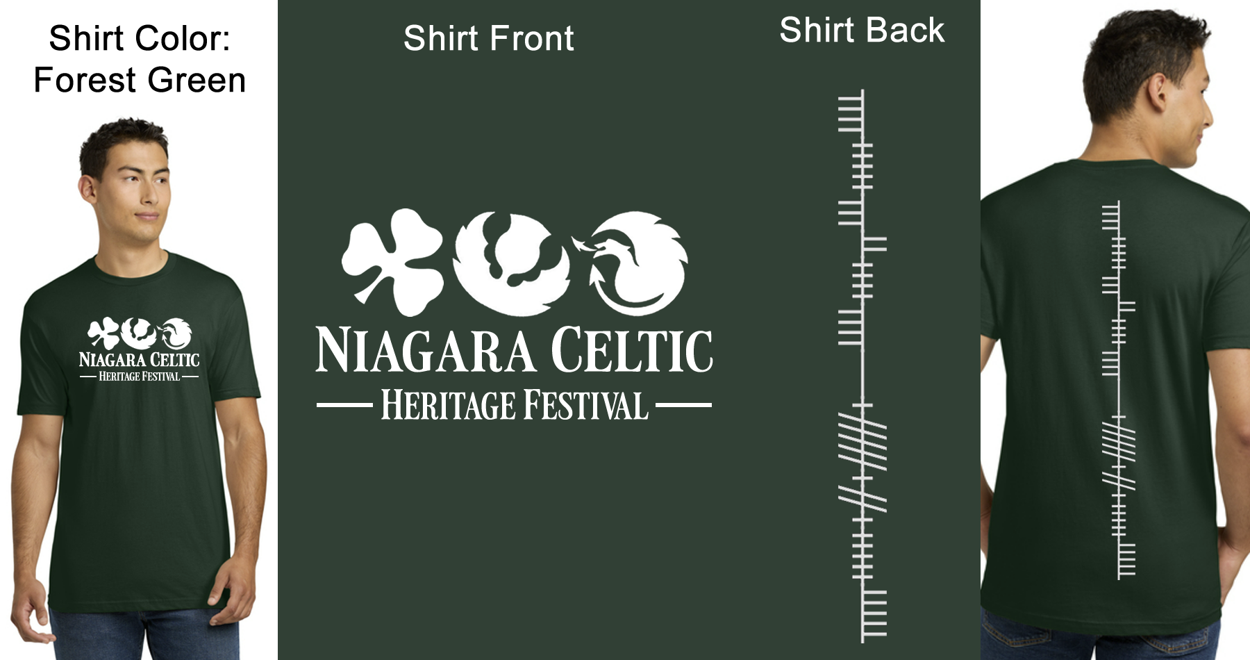 shirt design: ogham language